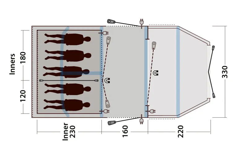 Outwell Wood Lake 5ATC Inflatable Tent - 2023 Model-2